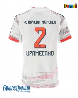 Bayern Munich Dayot Upamecano #2 Tricou Fotbal Replică 2025-26 Femei Deplasare